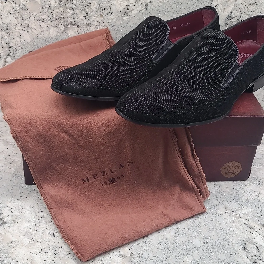 Mezlan Custom Collection Suede Textured Loafers - Picture 7 of 10